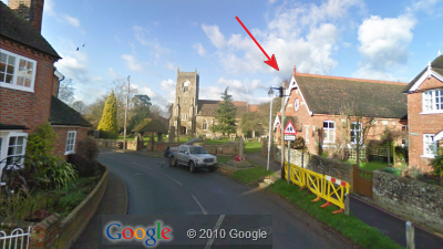 Google StreetView of Village Hall approached from South